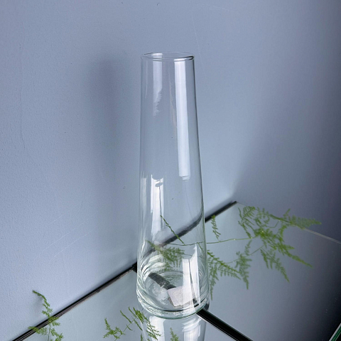 Ваза «Коническая», 1 л, 5×9×28.5 см, средняя, прозрачная